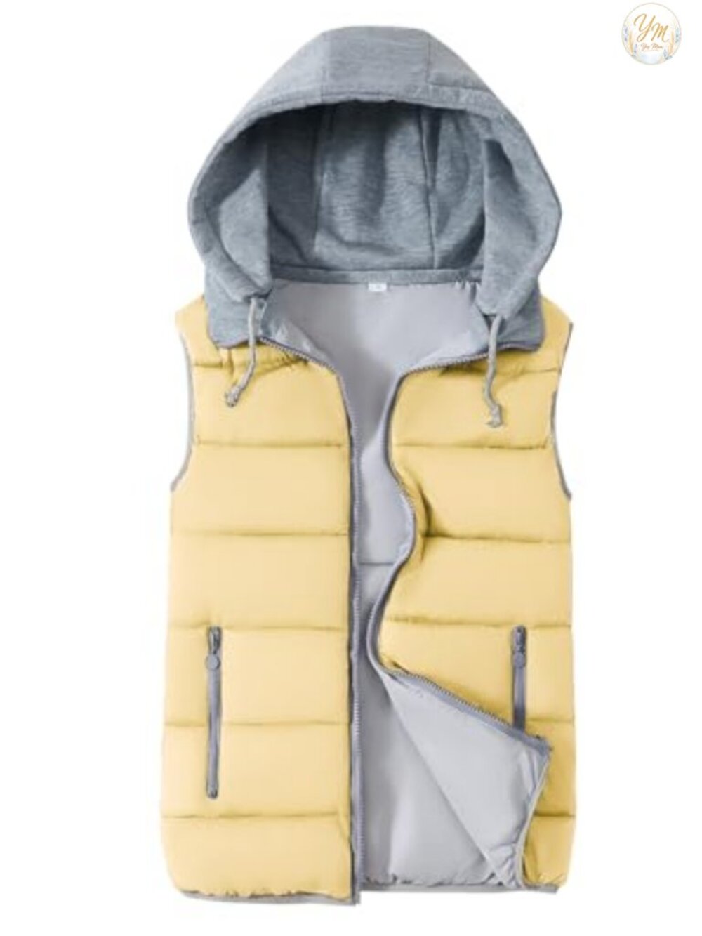 Gihuo Women's Puffer Vest Zip Up Quilted Padded Winter Hooded Vest